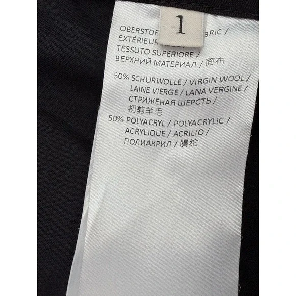 DOROTHEE SCHUMACHER Wide Leg Wool Blend Houndstooth Pants High Rise Size 1 - Picture 8 of 9